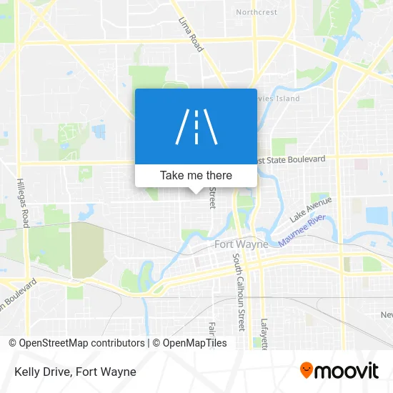 Kelly Drive map