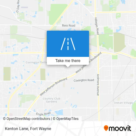 Kenton Lane map