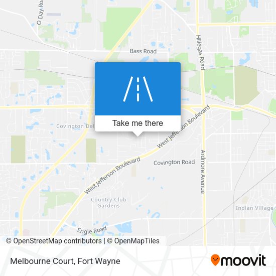 Mapa de Melbourne Court