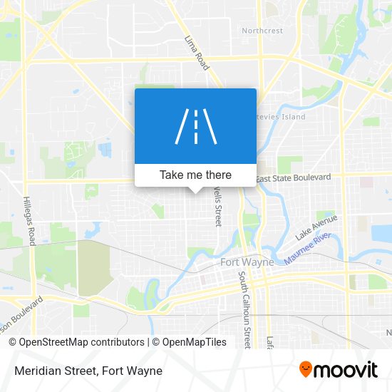 Meridian Street map