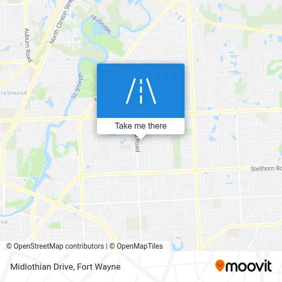 Midlothian Drive map