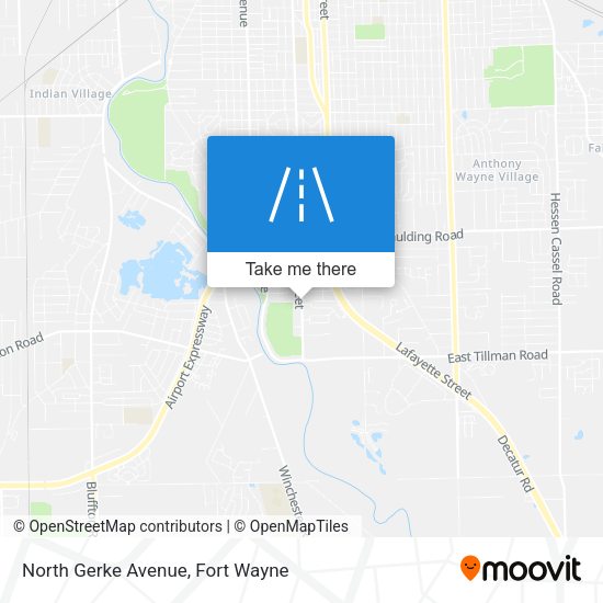 North Gerke Avenue map