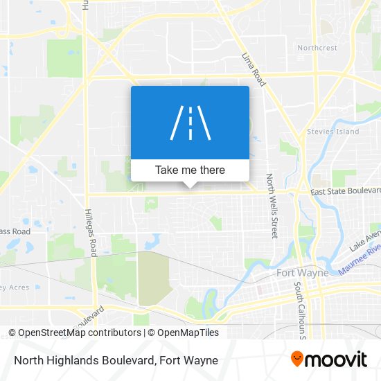 North Highlands Boulevard map