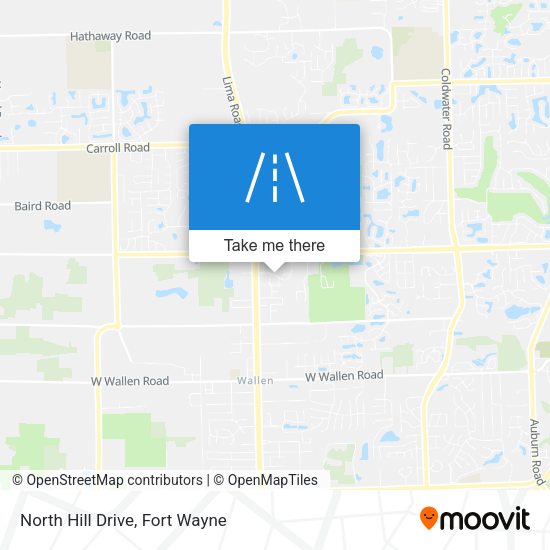 North Hill Drive map