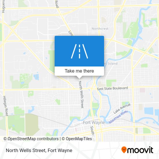 North Wells Street map