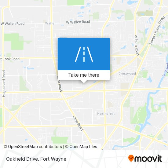 Mapa de Oakfield Drive