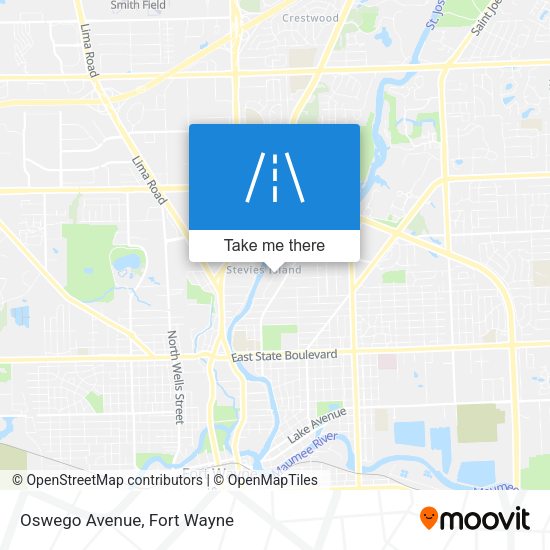 Mapa de Oswego Avenue
