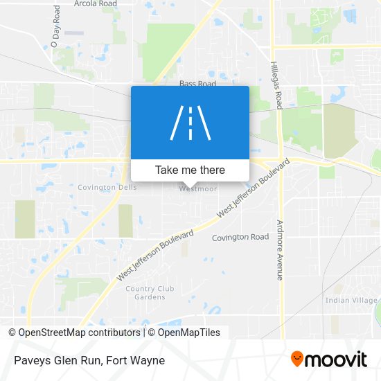 Paveys Glen Run map
