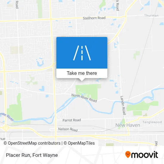 Placer Run map