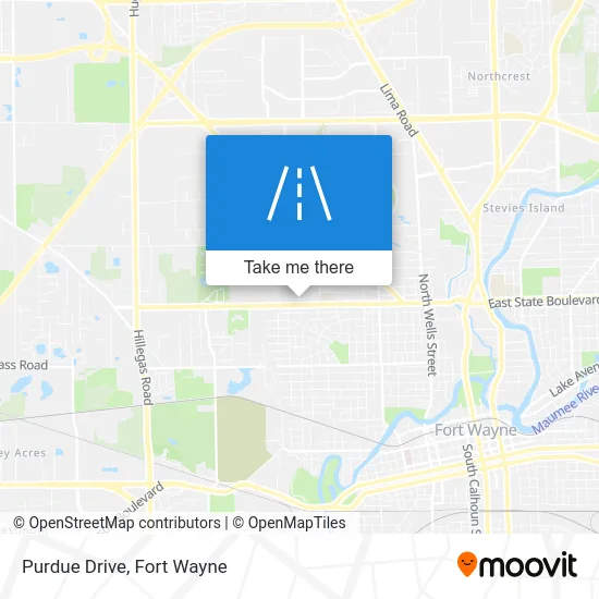 Purdue Drive map