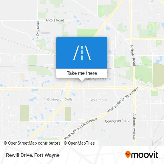 Rewill Drive map