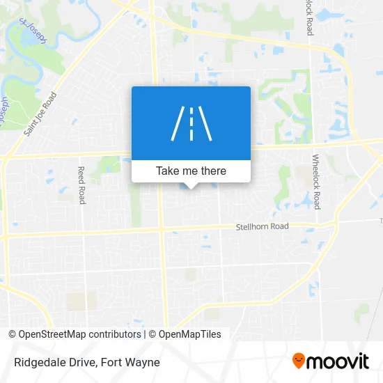 Ridgedale Drive map