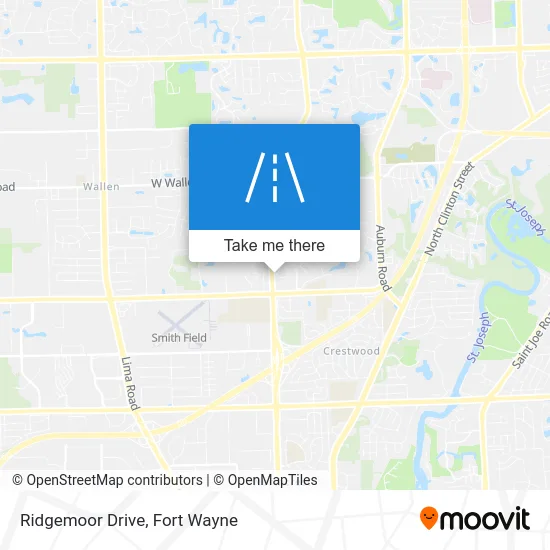 Ridgemoor Drive map