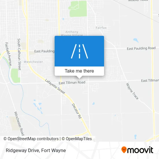 Ridgeway Drive map