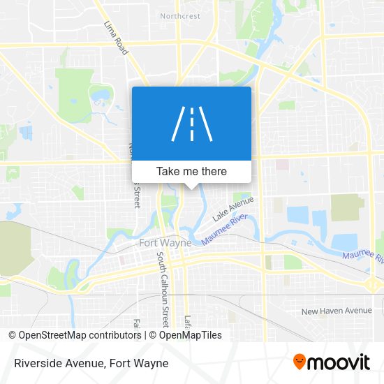Mapa de Riverside Avenue