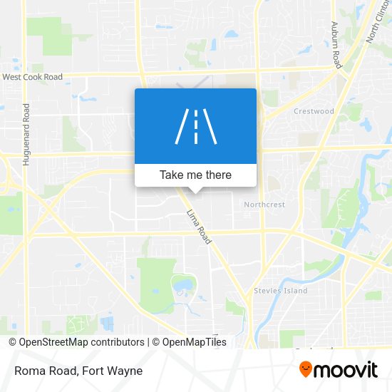 Mapa de Roma Road