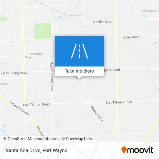 Santa Ana Drive map