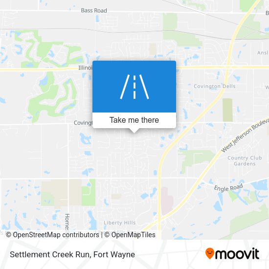 Settlement Creek Run map