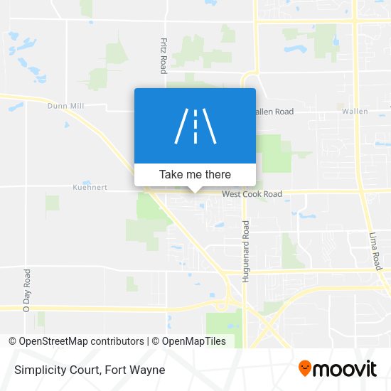 Mapa de Simplicity Court