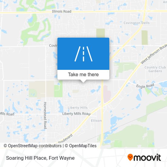 Soaring Hill Place map