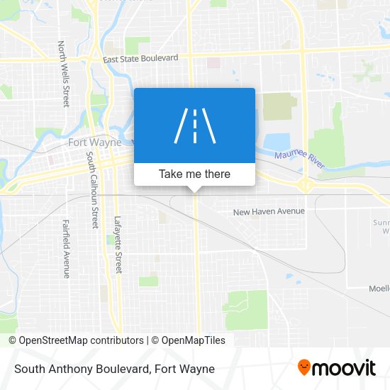 South Anthony Boulevard map
