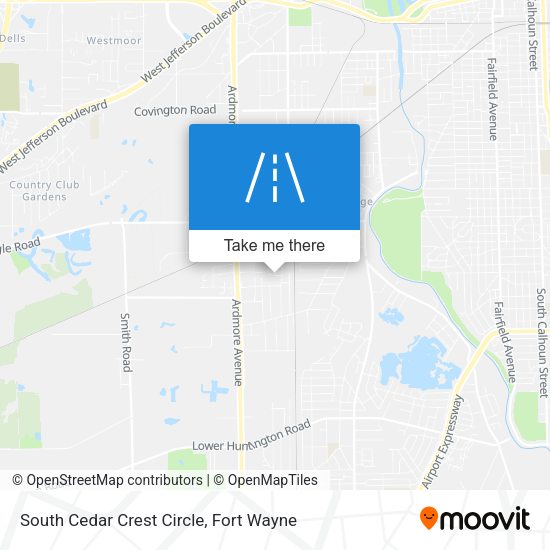 South Cedar Crest Circle map