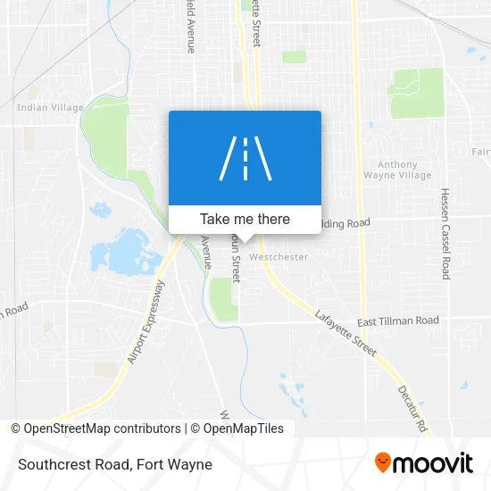 Southcrest Road map