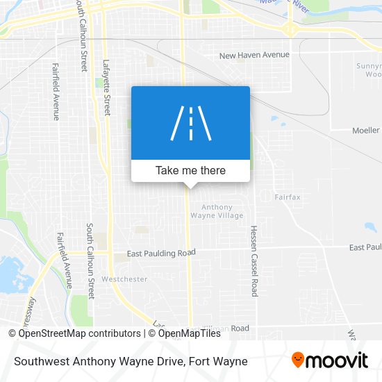 Southwest Anthony Wayne Drive map