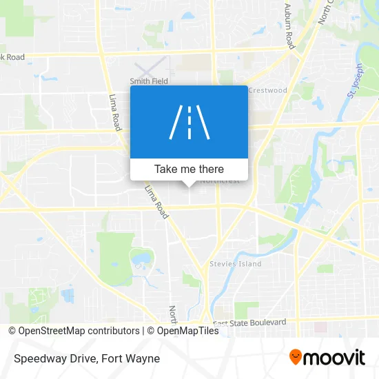 Speedway Drive map