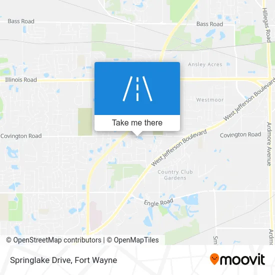 Springlake Drive map
