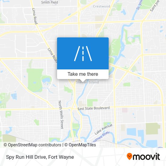 Spy Run Hill Drive map