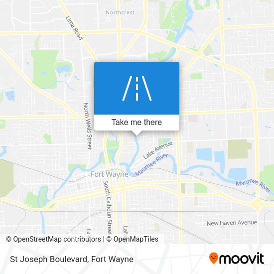 St Joseph Boulevard map