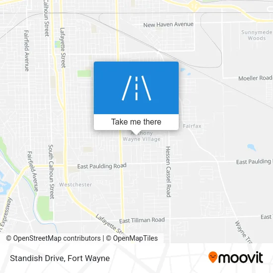 Standish Drive map