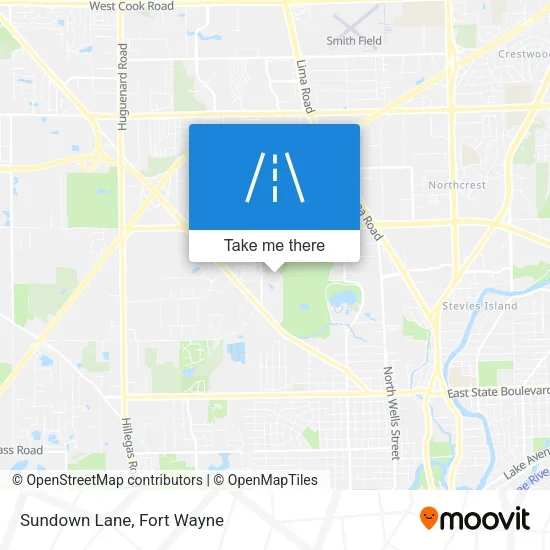 Sundown Lane map