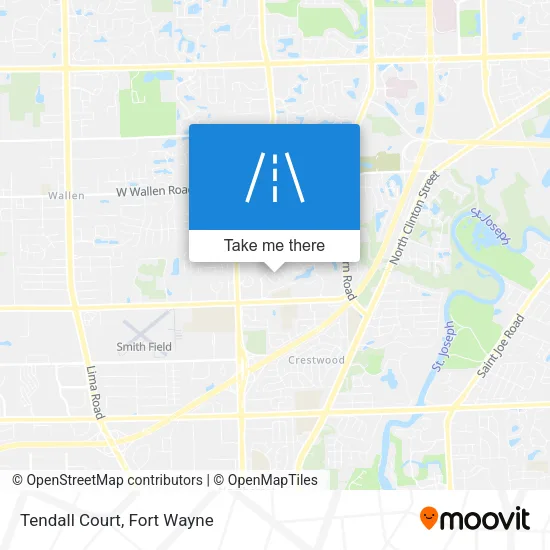 Tendall Court map
