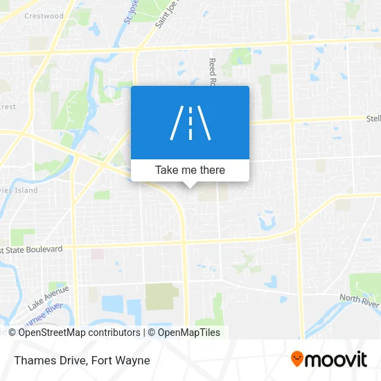 Thames Drive map