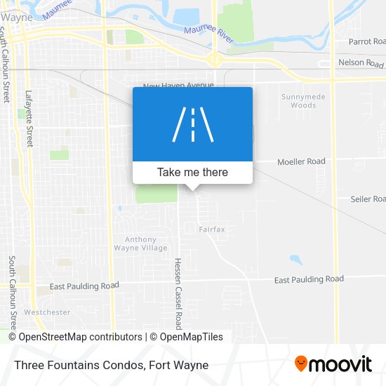 Three Fountains Condos map