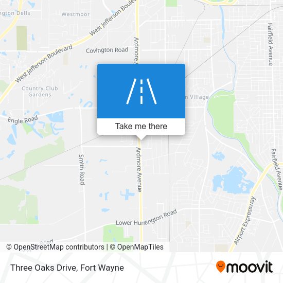Mapa de Three Oaks Drive