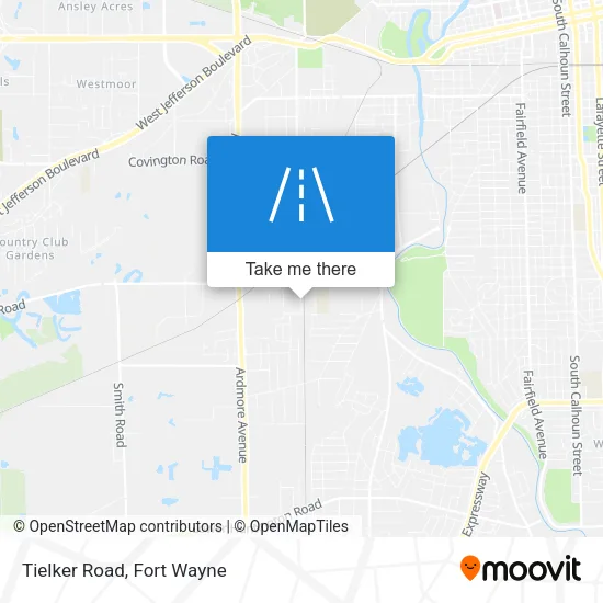 Tielker Road map