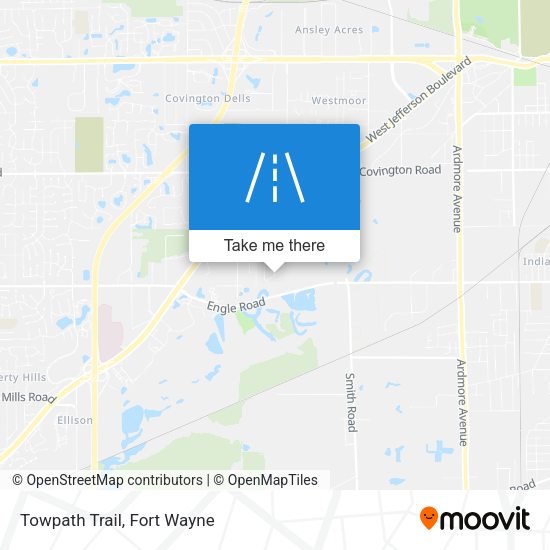 Mapa de Towpath Trail