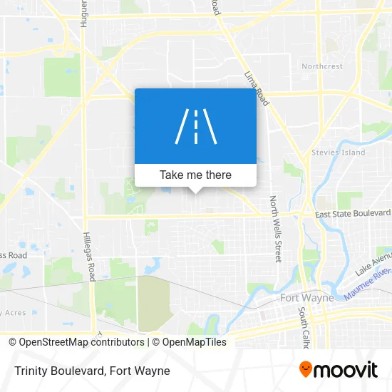 Trinity Boulevard map