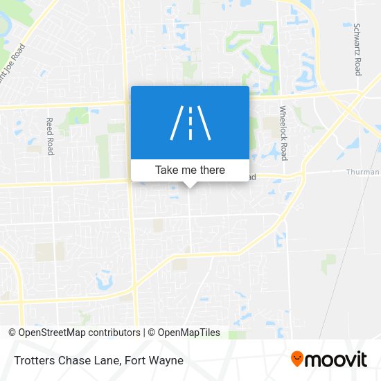Trotters Chase Lane map