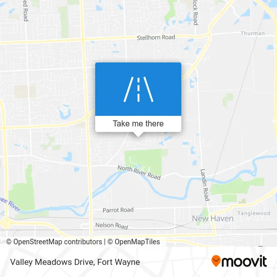 Valley Meadows Drive map