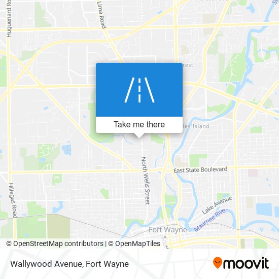 Wallywood Avenue map