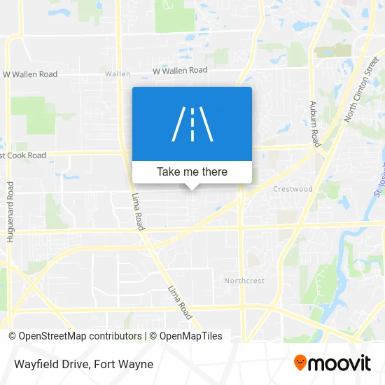 Wayfield Drive map