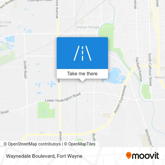 Waynedale Boulevard map