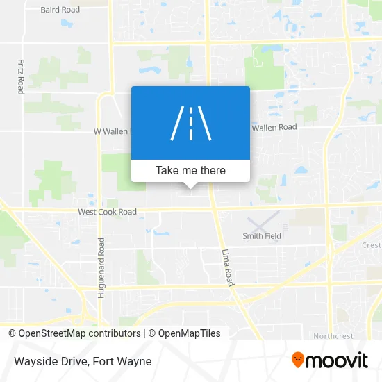 Wayside Drive map