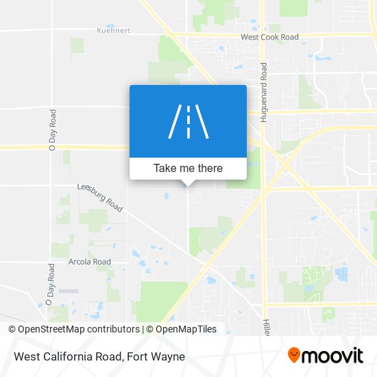 Mapa de West California Road