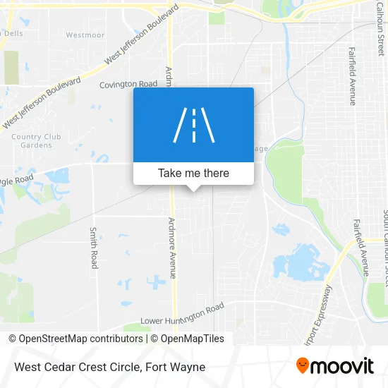 West Cedar Crest Circle map