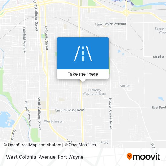 West Colonial Avenue map